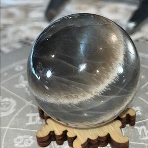 Black sunstone moonstone sphere